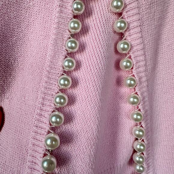 Self-Same Pink Pearl Charlotte Cotton Cardigan Loveshack Fancy - Picture 16 of 16